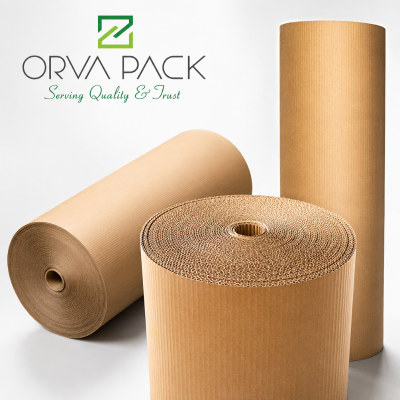 Corrugated Cardboard Roll – 2‑Ply | 150 cm & 130 cm