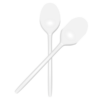 Plastic Tablespoon White Color 40 packets x 50 pieces