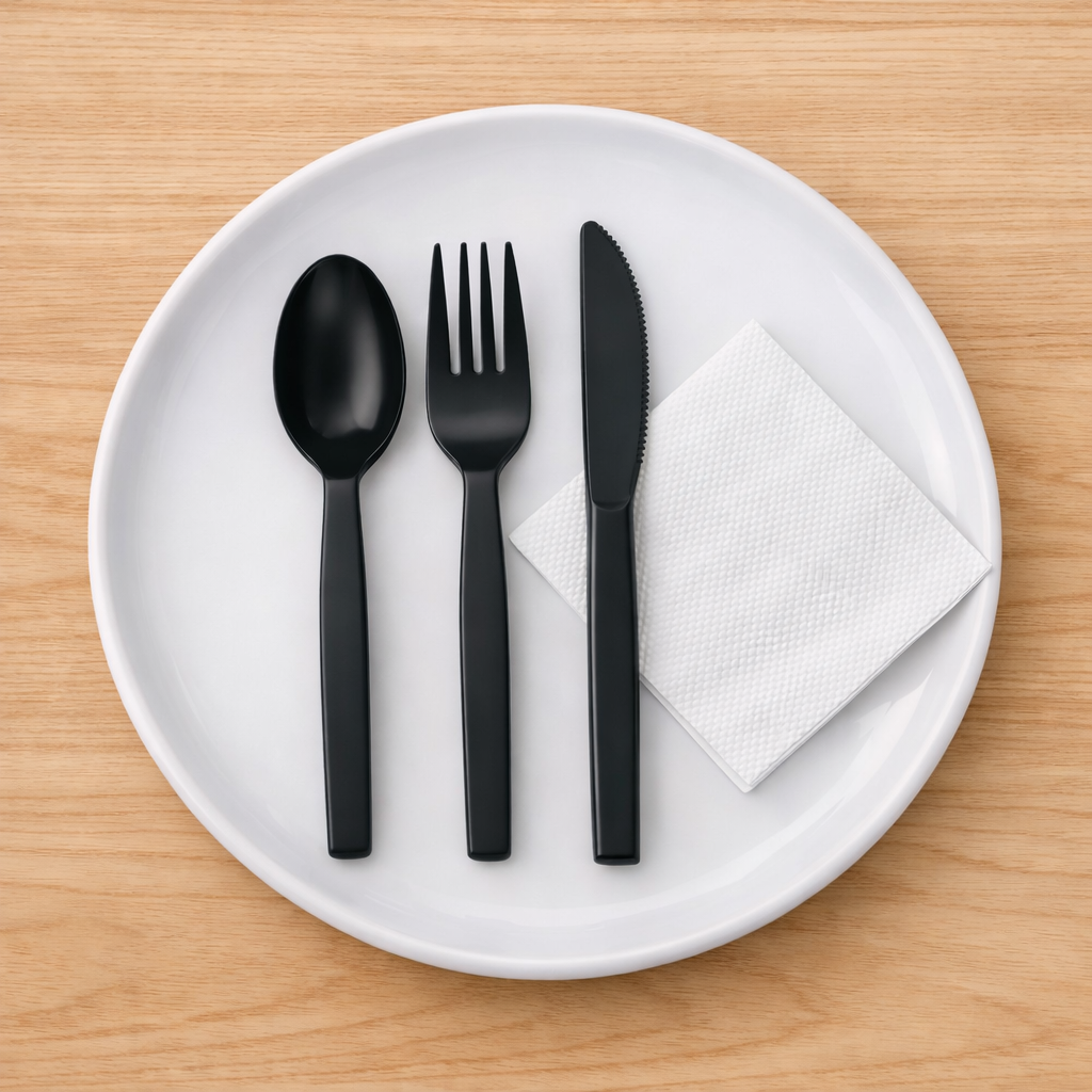 hd black cutlery pack uae