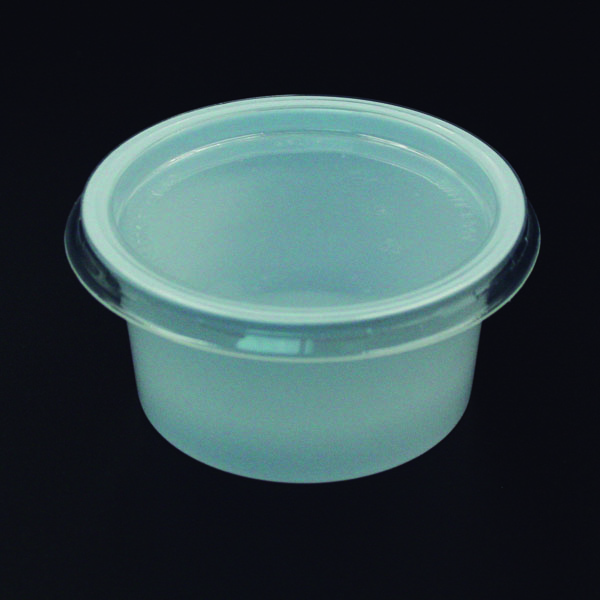 Plastic White Bowl 75cc with Lid