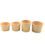 Kraft Paper Soup Cup/Tub with Lid – 8 oz,12 oz,16 oz, 26 oz