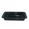 Black Base Rectangular Microwave Container | RE-16