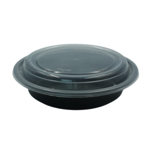 Black Base Round Microwavable Container | RO-24