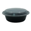 Black Base Round Microwavable Container | RO-32