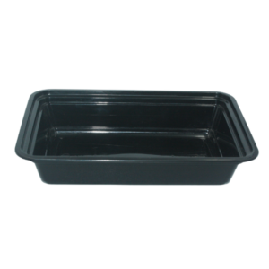 Black Base Rectangular Microwave Container | RE-32