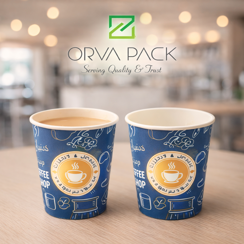 6.5 oz Paper Cup Printed Heavy Duty – 1000 pcs | ORVA PACK UAE