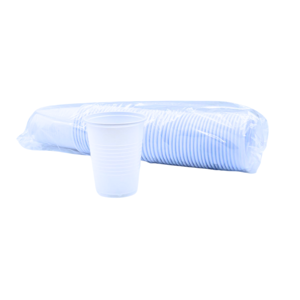 Plastic Cups White / Clear 20 x 50 pieces - Image 2