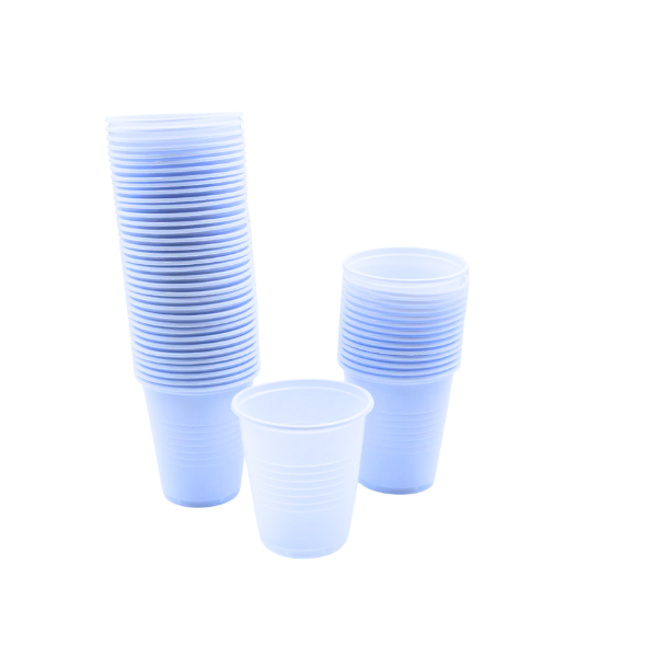 Plastic Cups White / Clear 20 x 50 pieces - Image 3