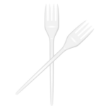 Plastic Fork White 40 packets x 50 pieces