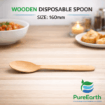 PureEarth Wooden Spoon 160mm – 1500pcs (50×30 Pack) | Biodegradable & Eco-Friendly