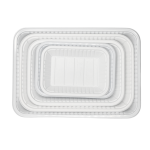 Disposable Plastic Rectangular White Trays (V1, V2, V3, V4, & V5)10 kg