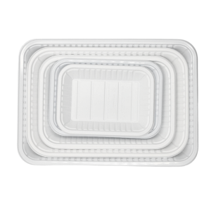 Disposable Plastic Rectangular White Trays (V1, V2, V3, V4, & V5)10 kg