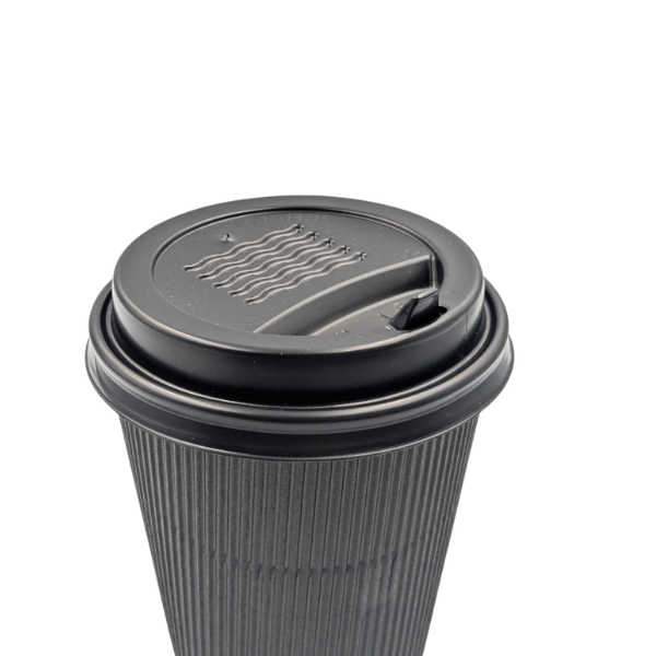 12 oz Ripple Paper Cup with Lid 500 Cups | Double Wall | Heat Resistant - Image 4
