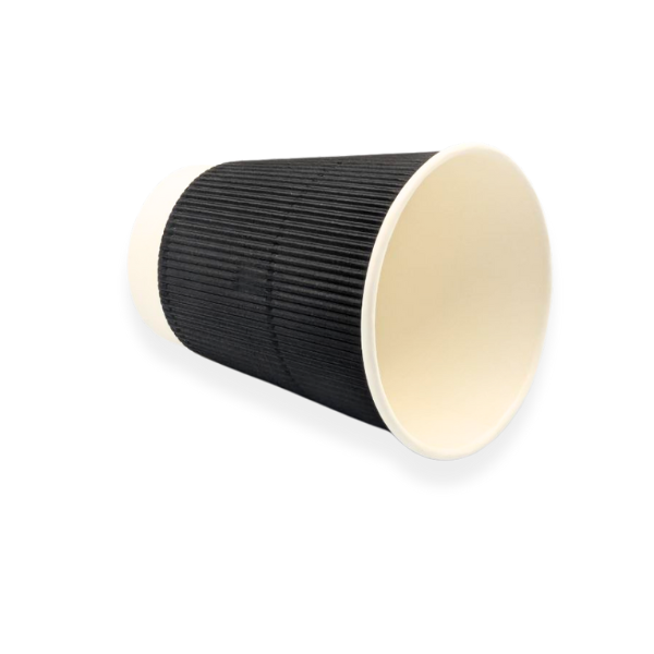 12 oz Ripple Paper Cup with Lid 500 Cups | Double Wall | Heat Resistant - Image 6