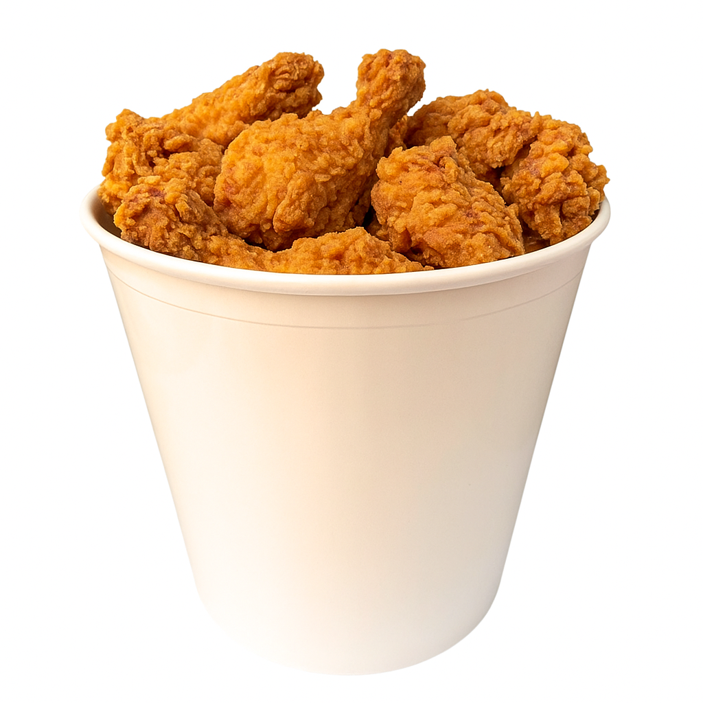 White Paper Chicken Buckets – Small (85 oz), Medium (130 oz), Large (170 oz) – 100–150 Pcs - Image 9