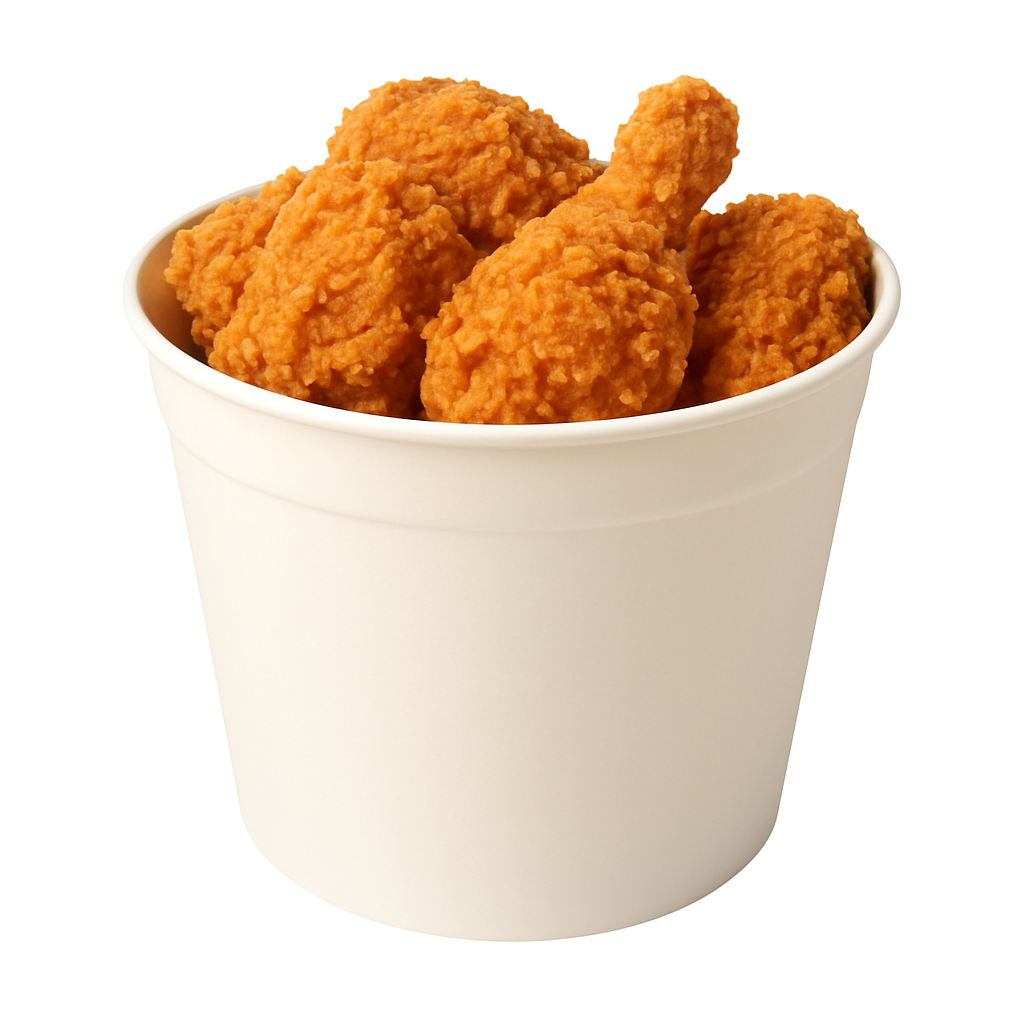 White Paper Chicken Buckets – Small (85 oz), Medium (130 oz), Large (170 oz) – 100–150 Pcs - Image 11